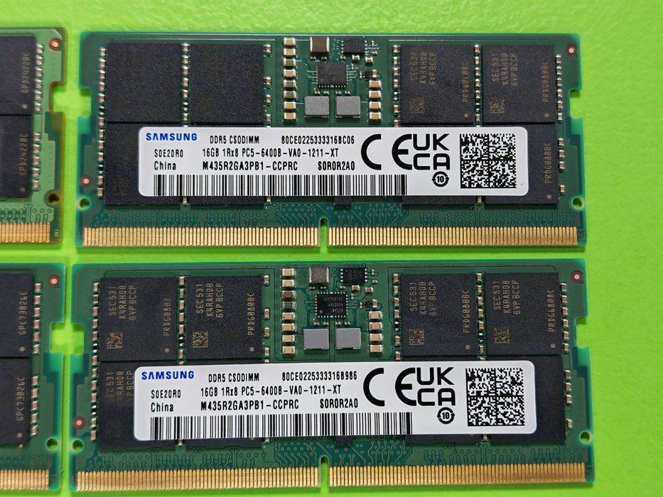 Пам'ять DDR5 16Gb 5600MHz та 6400Mhz SO-DIMM, Samsung RAM ДДР5 16Гб