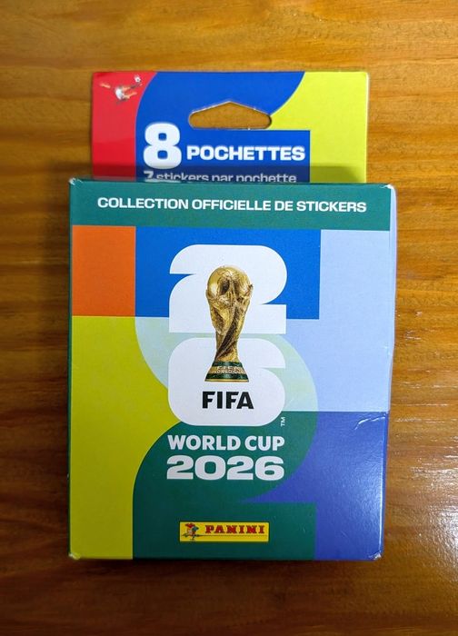 Caixa de 8 carteiras de 7 Cromos Fifa Mundial 2026