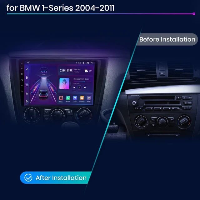 Rádio 2din android BMW série 1 E88 E81 E82 e e87 gps wifi Carplay NOVO