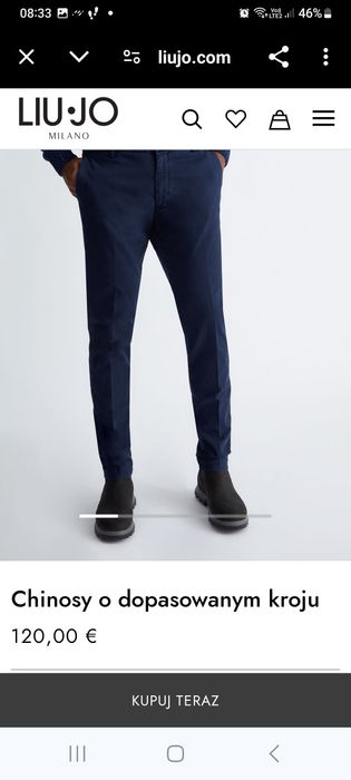 Liu jo chinosy meskie Rozmiar 38