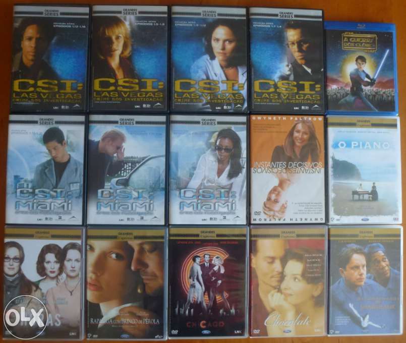 Conjunto de 14 DVDs e 1 Blu-Ray