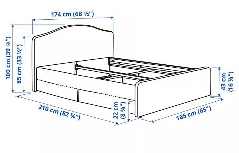 Piękne łóżko kontynentalne beżowe 160x200 stelaże materac stan idealny