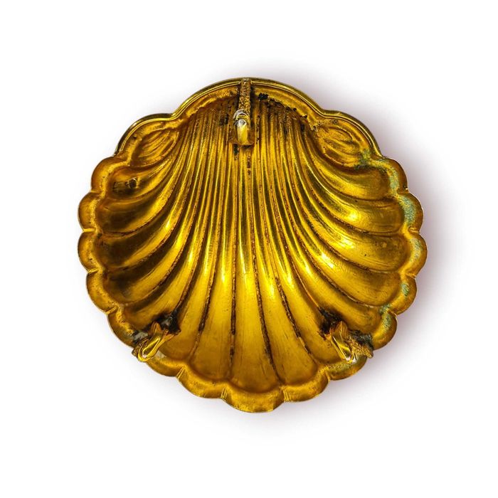 Concha Antiga Prata 833 – Peça Batismal c/ Bases Forma Carpa (102 g)