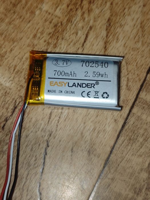 Bateria 702540, 700mAh 2,59wh easylander