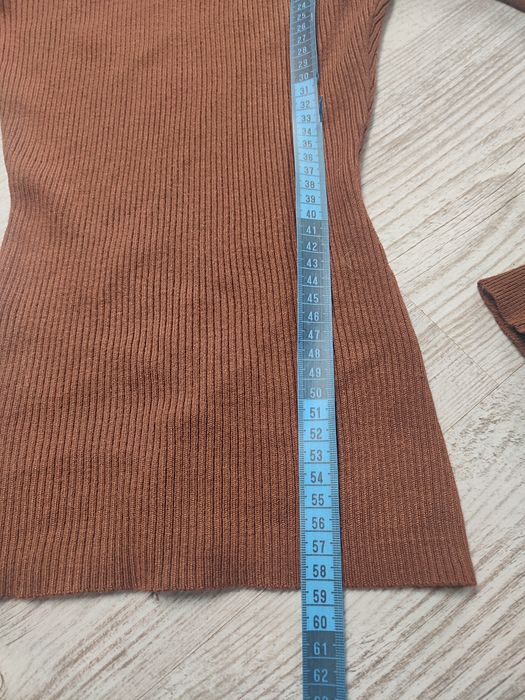 River Island 34 XS sweter damski golf długi rękaw prążek dopasowany