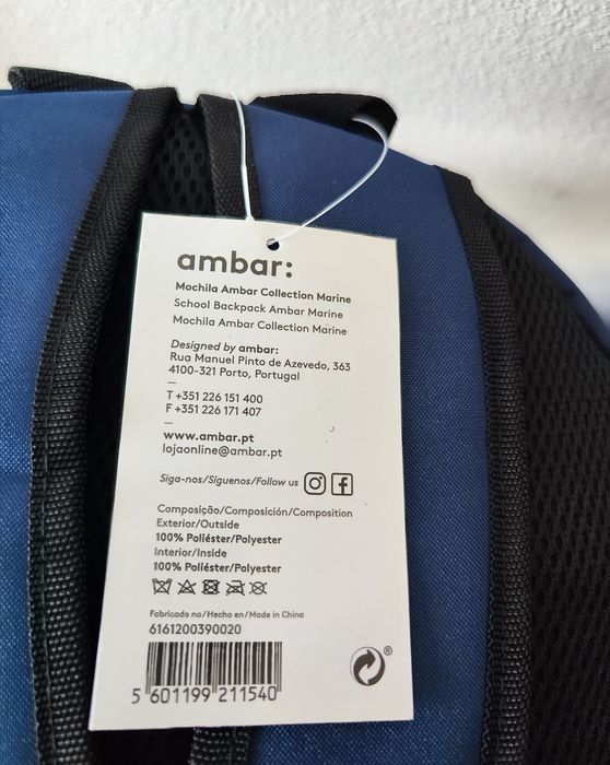 Mochila Escolar Azul Marinho, design moderno e prático da Ambar