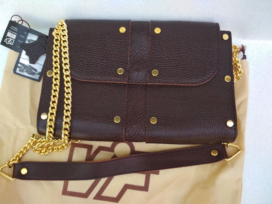 Женская кросс-боди кожаная сумка клатч мессенжер VIF