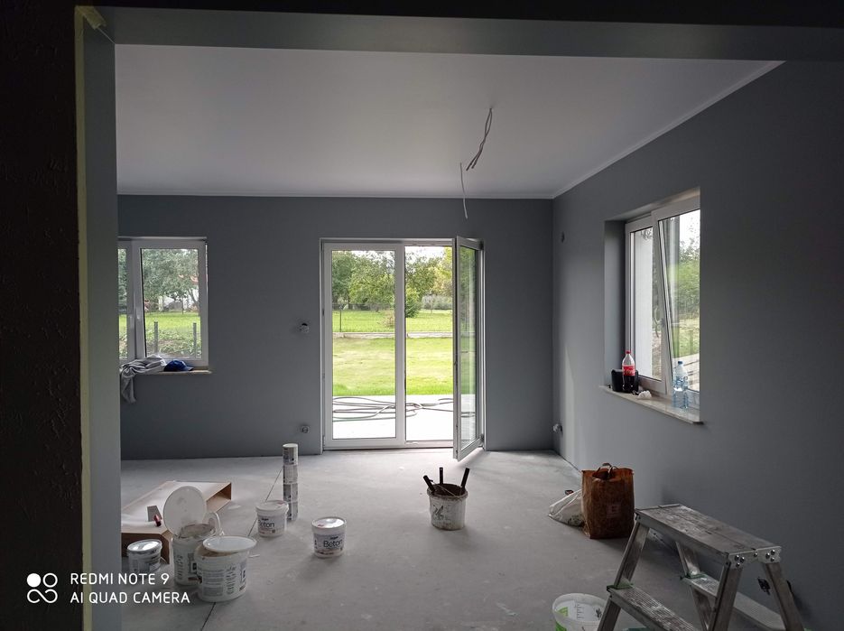 Gładzie od35zł z materiałem malowanie natryskowe od 17zł