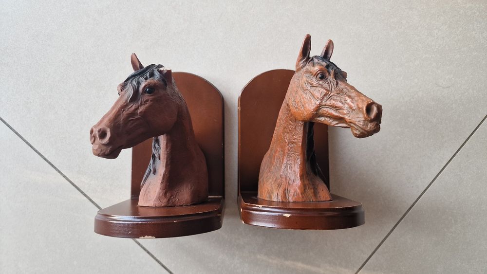 Antyczne Podpórki do Ksiażek Koń