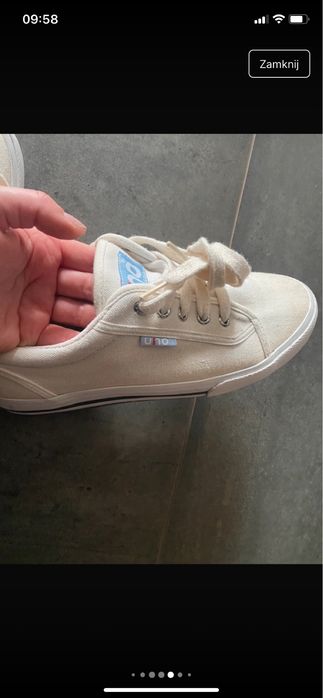 Damskie trampki tenisówki UNO rozmiar 39 kremowe