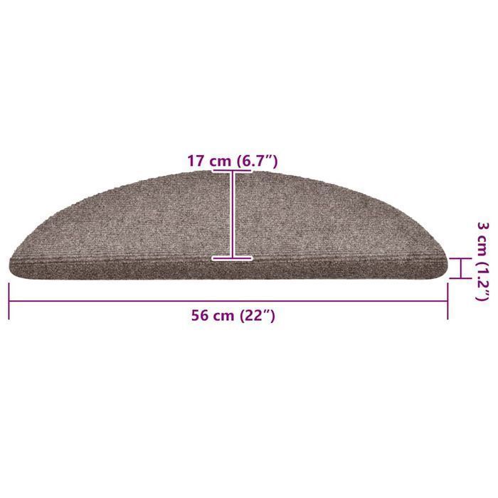 vidaXL Maty na schody samoprzylepne 30 szt. Kremowe 56x17x3 cm