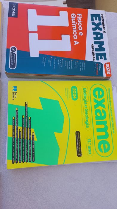 Livros de preparação  para exames 11 e 12 ano