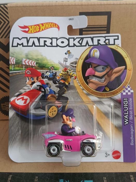 Hot Wheels Mariokart Super Mario Waluigi badwagon