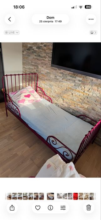Łóżko ikea 80 cm, rośnie wraz z dzieckiem