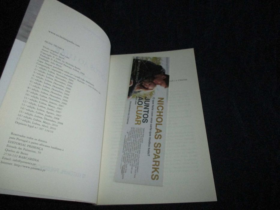 Livro Juntos ao Luar Nicholas Sparks