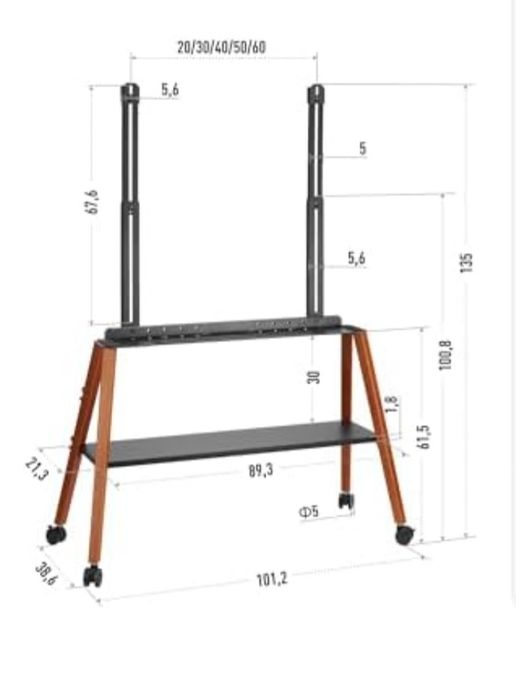 Stojak pod tv na kółkach