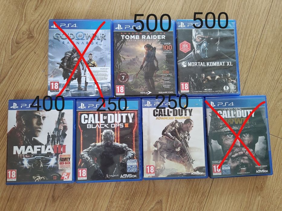 Ігрові диски для PS4 (різні, продаються окремо)