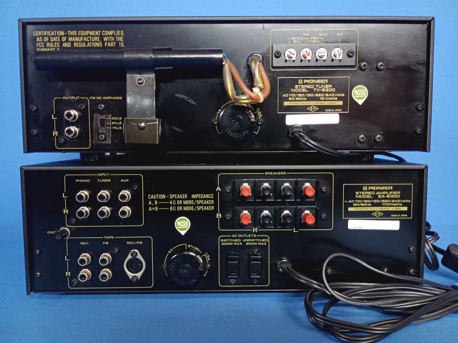 amplificador PIONEER SA-6300  + tuner PIONEER TX-5300 (material novo)