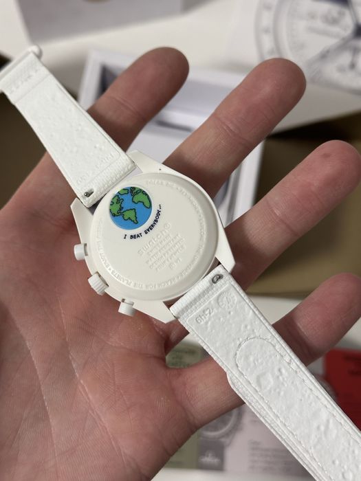 Omega x Swatch MoonSwatch Mission to the Moonphase Full Moon komplet, biały