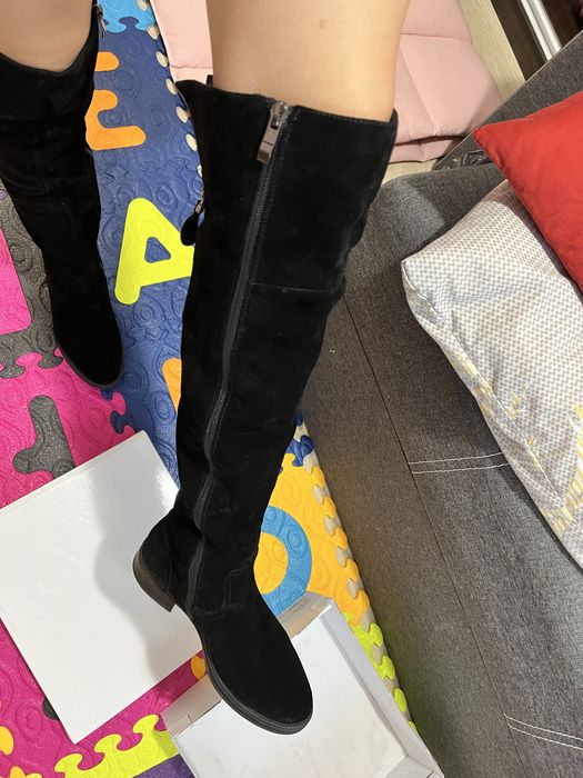 Замшеві ботфорти