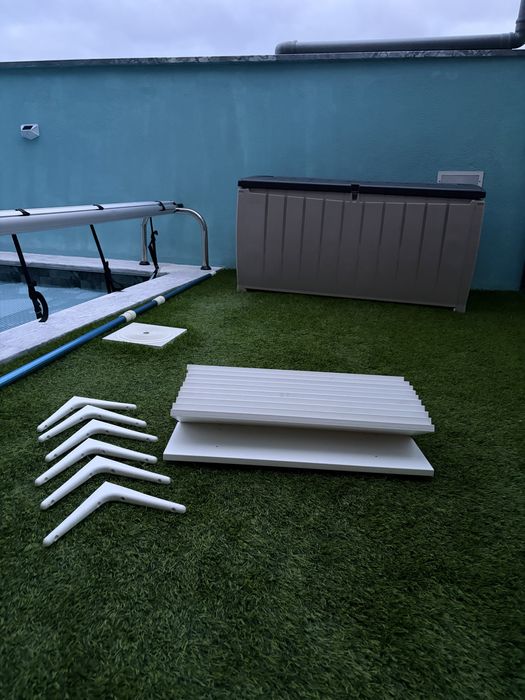 IKEA - BURHULT : 11 Prateleiras, branco, 59x20 + 22 Pleias / Suportes