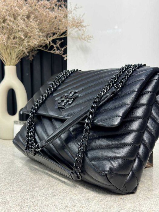 Жіноча сумка Tory Burch (чорна шкіра) / Женская сумка Тори Берч (кожа)