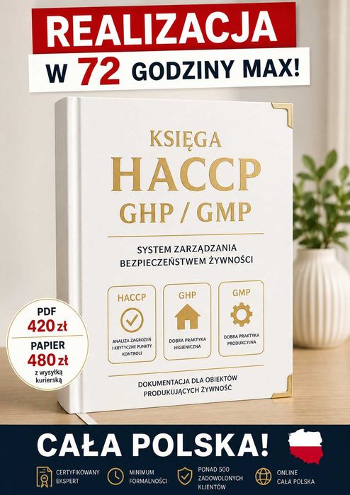 Księga HACCP indywidualna - piekarnia, sklep, restauracja, catering