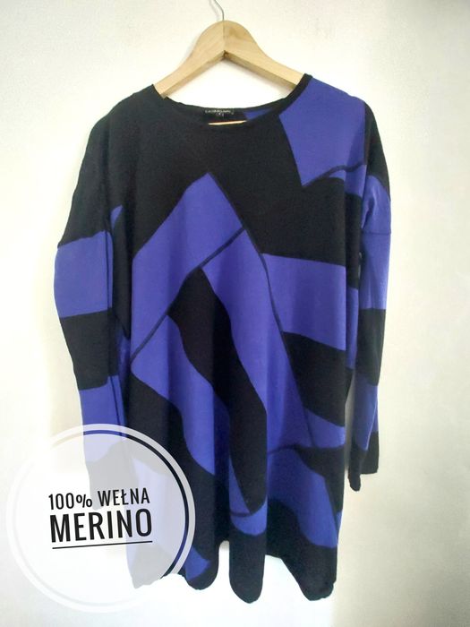 Długi damski oversizowy sweter z wełny merino Bitte Kai Rand rozmiar XS-XL