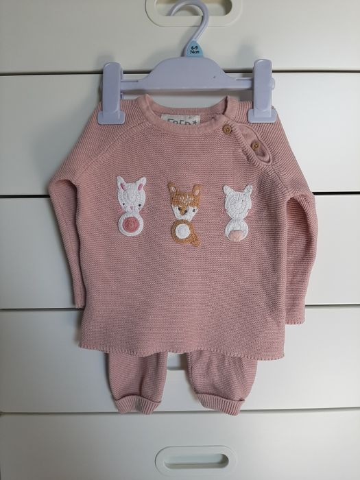 Fred&Flo komplet dzianina r.74 6-9 mcy