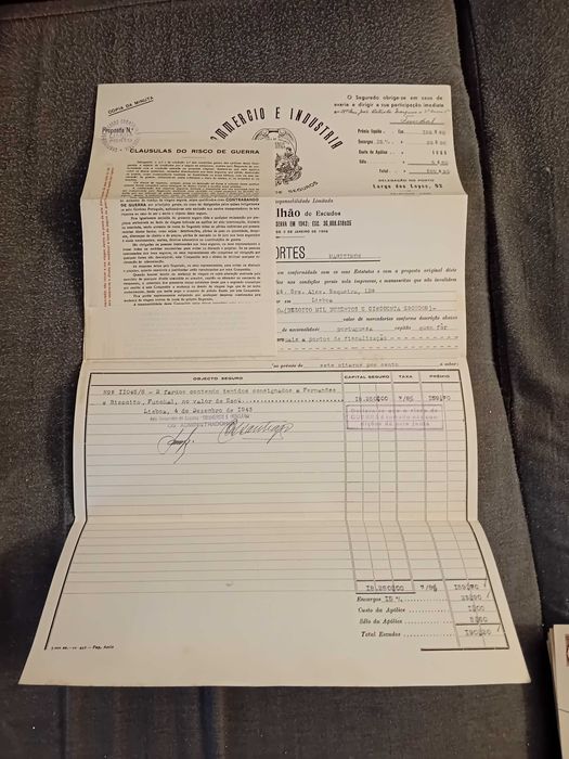 Lote de documentos antigos
