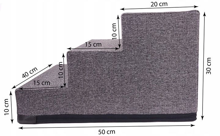 Schody Dla Psa 30cm 3 Stopnie Poszerzone 40cm