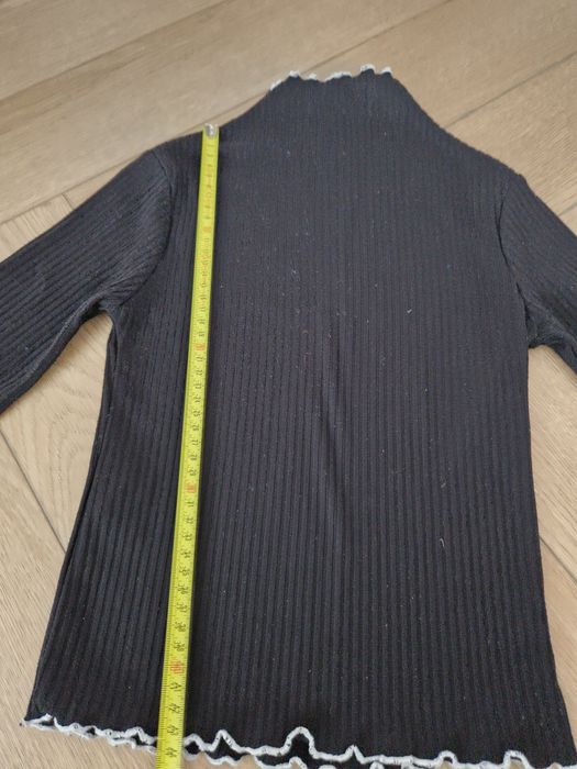Bluzka pół golf  prążkowana czarna Bershka xs