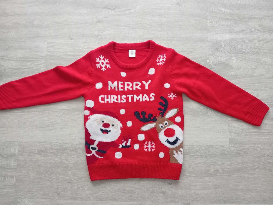 Sweter świąteczny sweterek 122 pepco renifer mikołaj