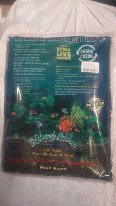 Песок для морского аквариума Reef Sand черный, 4,54 кг