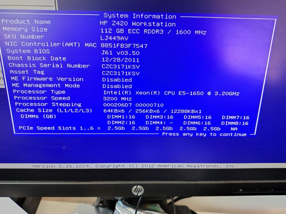 HP Z420 Workstation | 6 rdzeni / 12 wątków | 112 GB RAM | SSD | Quadro
