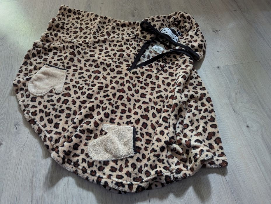 Poncho na plażę panterka cętki unisex