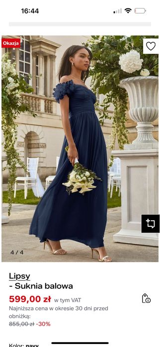 Sukienka maxi granatowa