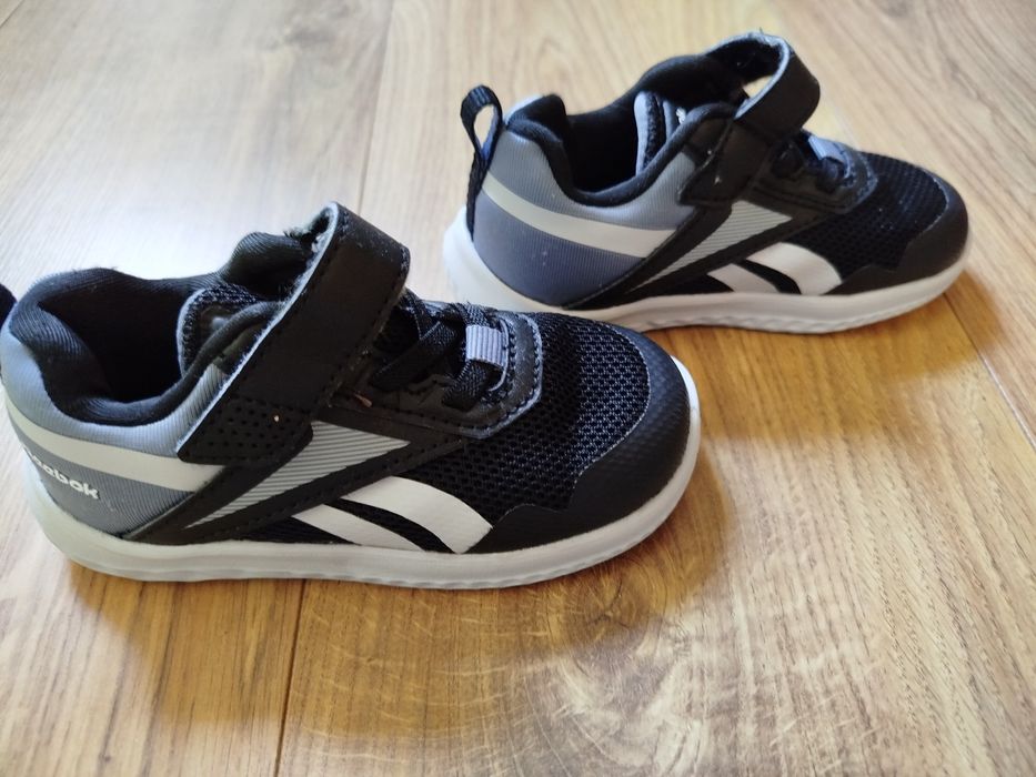 Reebok 22 23 szare czarne wiosenne. Rzep Rush Runner ig0521 Adidasy dl