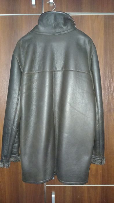 Натуральна чоловіча дублянка Valder 52 розмір, зимова, шкіра, хутро
