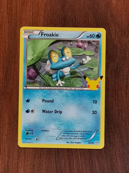 Karta Pokemon Froakie 25-lecie