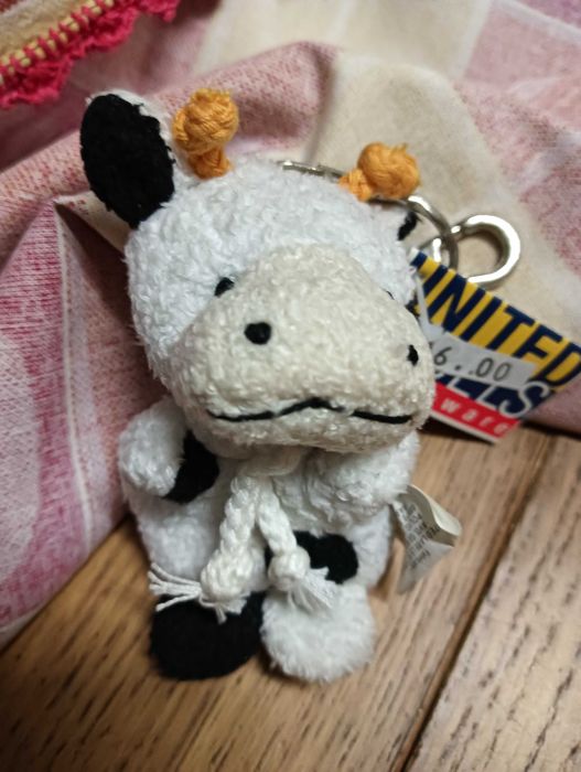 Porta-chaves novo com vaquinha em peluche
