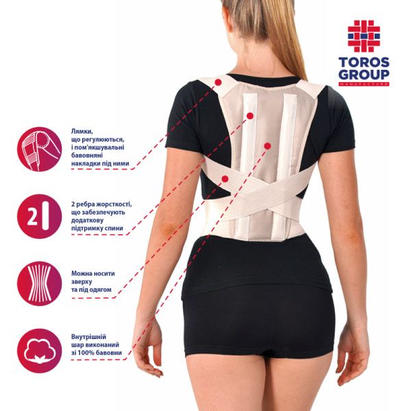 Корсет для корекції постави жорсткий (тип 651)