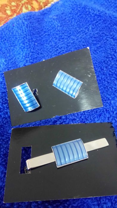 Запонки, заколки для галстука, мужской набор. Турция. Цена за набор.