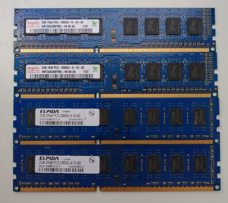 Продам оперативну пам'ять для ПК DDR3- 10600U 8GB 2Rx8 1333MHZ
