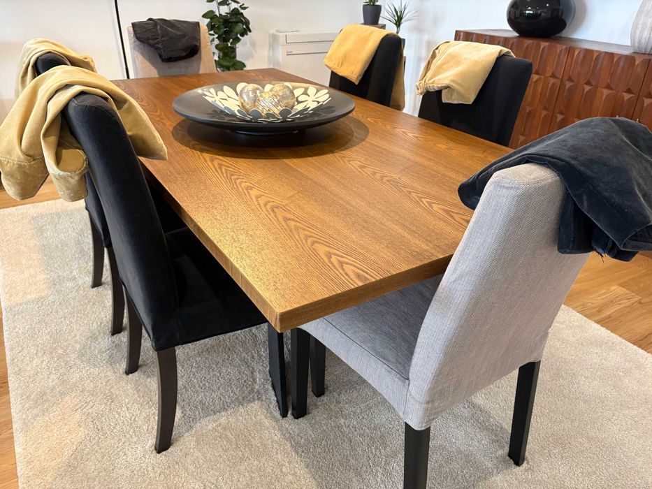Conjunto 6 Cadeiras Jantar IKEA (4 Kinsdal + 2 Bergmund) + 6 Capas Suplentes