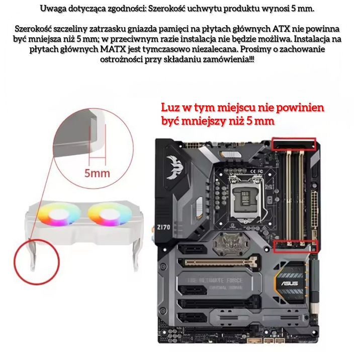 Chłodzenie pamięci RAM, wentylator aRGB / PWM