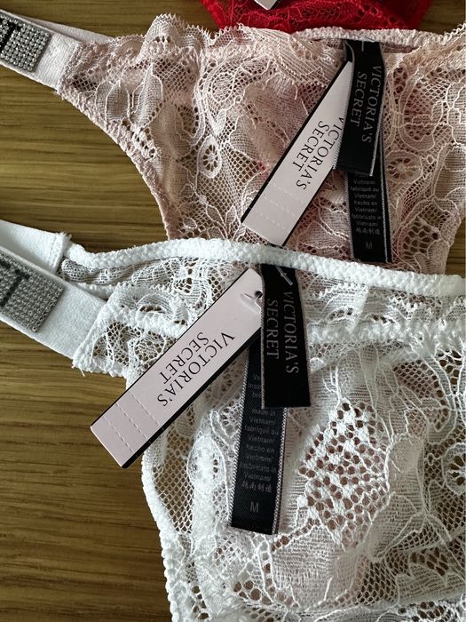 5x stringi Victoria’s Secret rozmiar S / M, cyrkonie