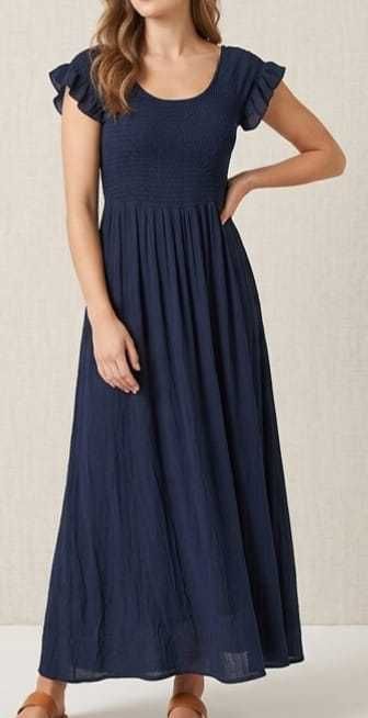 Vestido Longo Azul TODAY Tam L - Novo