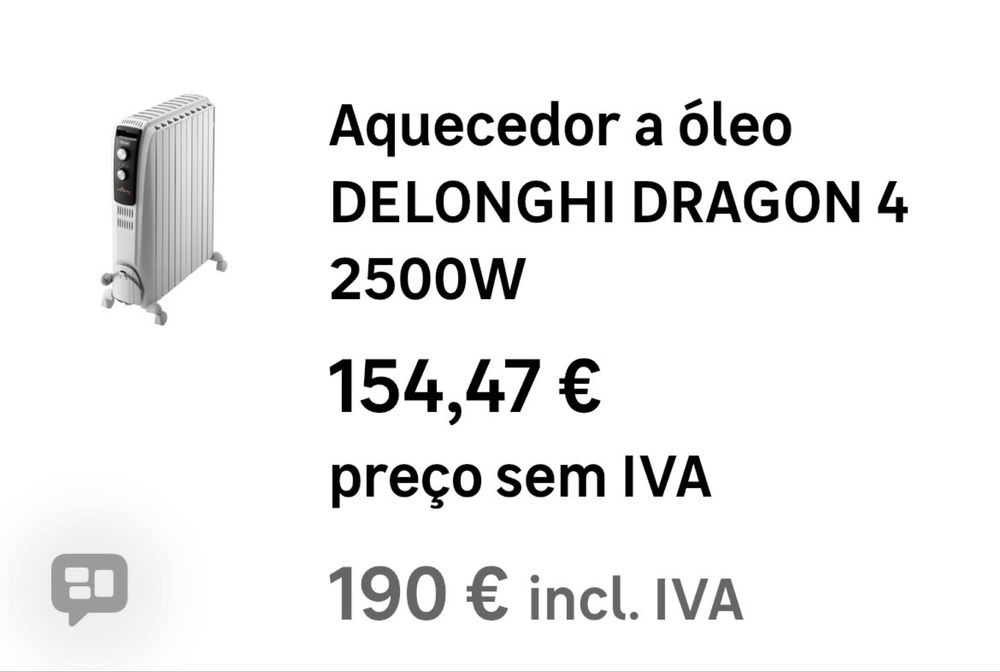 Radiador Óleo DeLonghi TRD4 2500w para desocupar