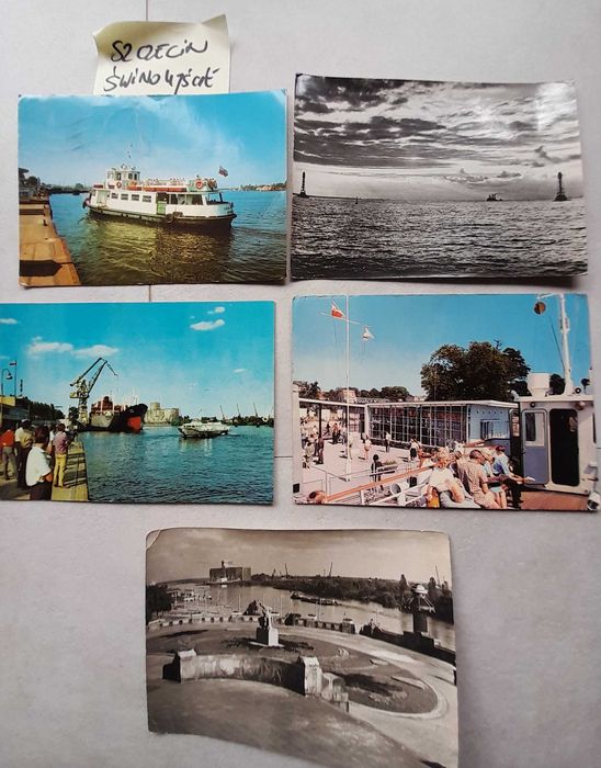 Stare kartki pocztowe pocztówki PRL Bałtyk Łeba Szczecin Międzyzdroje